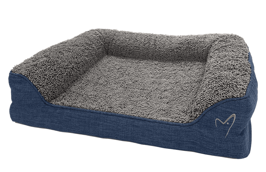 Loyal & Grey Orthopaedic Egg-Crate Dog Bed, Blue