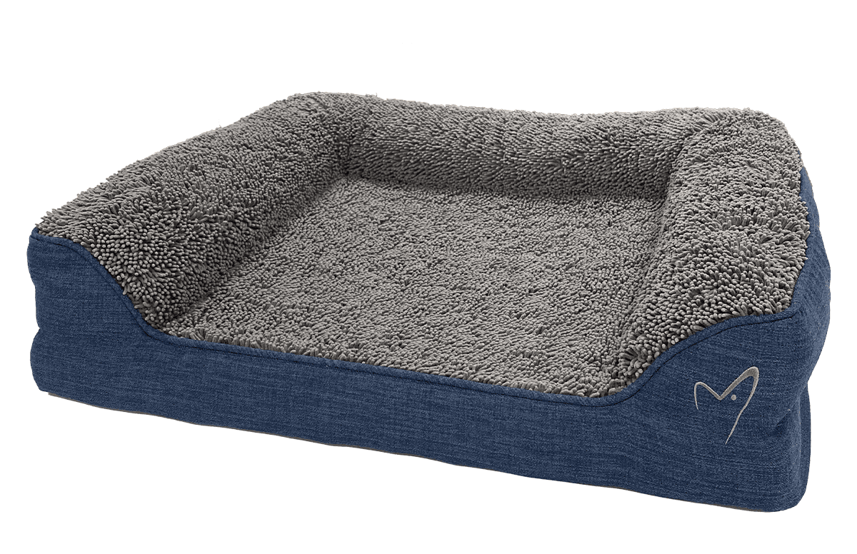 Loyal & Grey Orthopaedic Egg-Crate Dog Bed, Blue