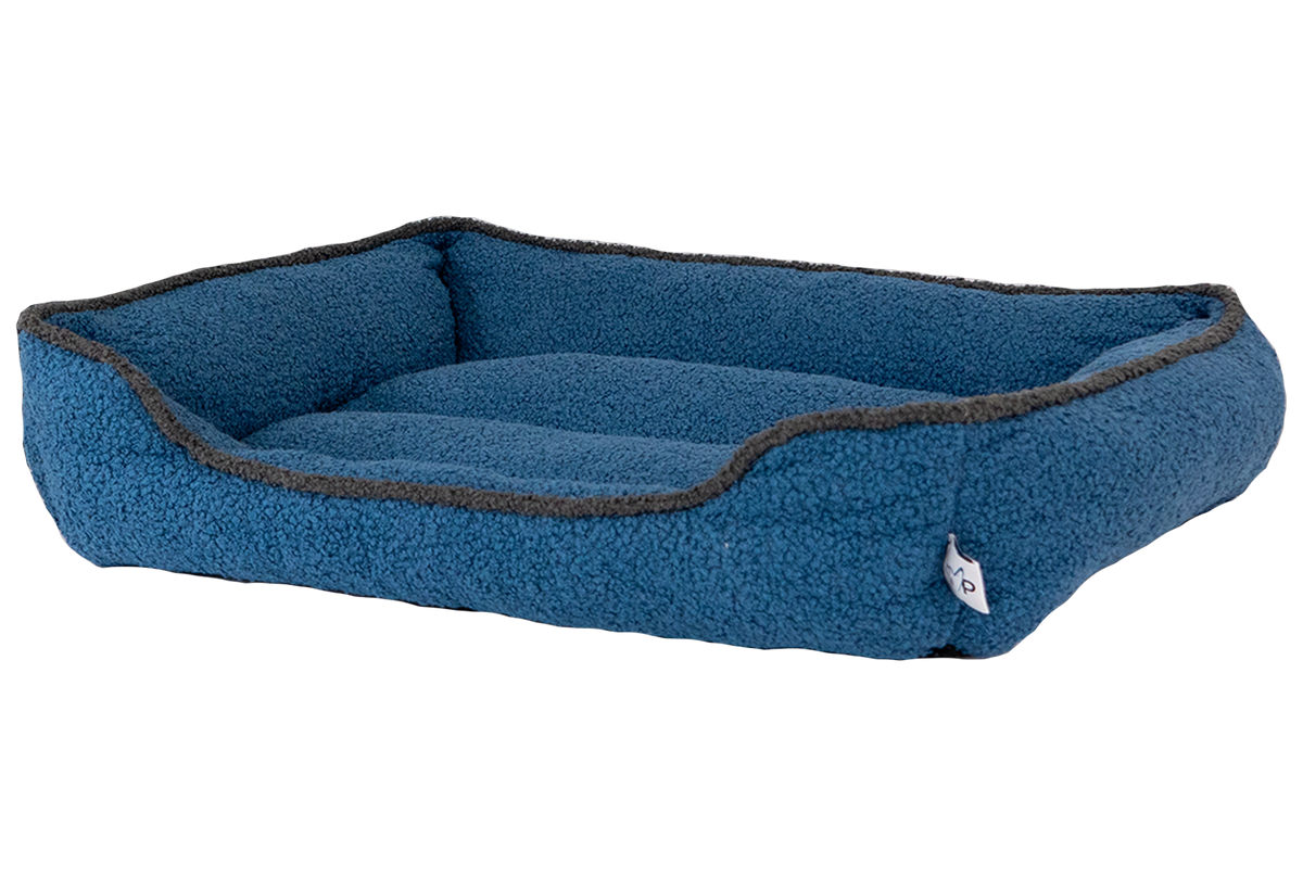 Teddy Fleece Dog Bed by Gor Pets, Blue