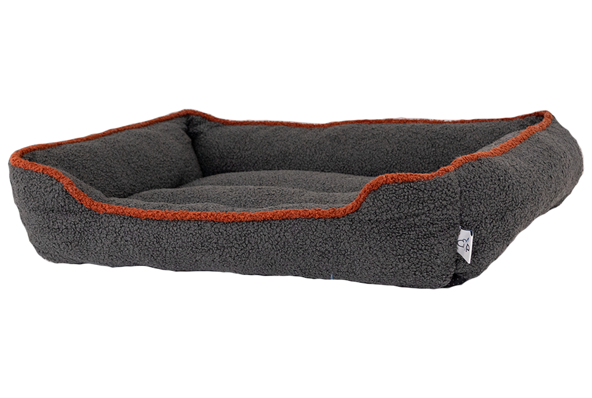 Teddy Fleece Dog Bed by Gor Pets, Grey