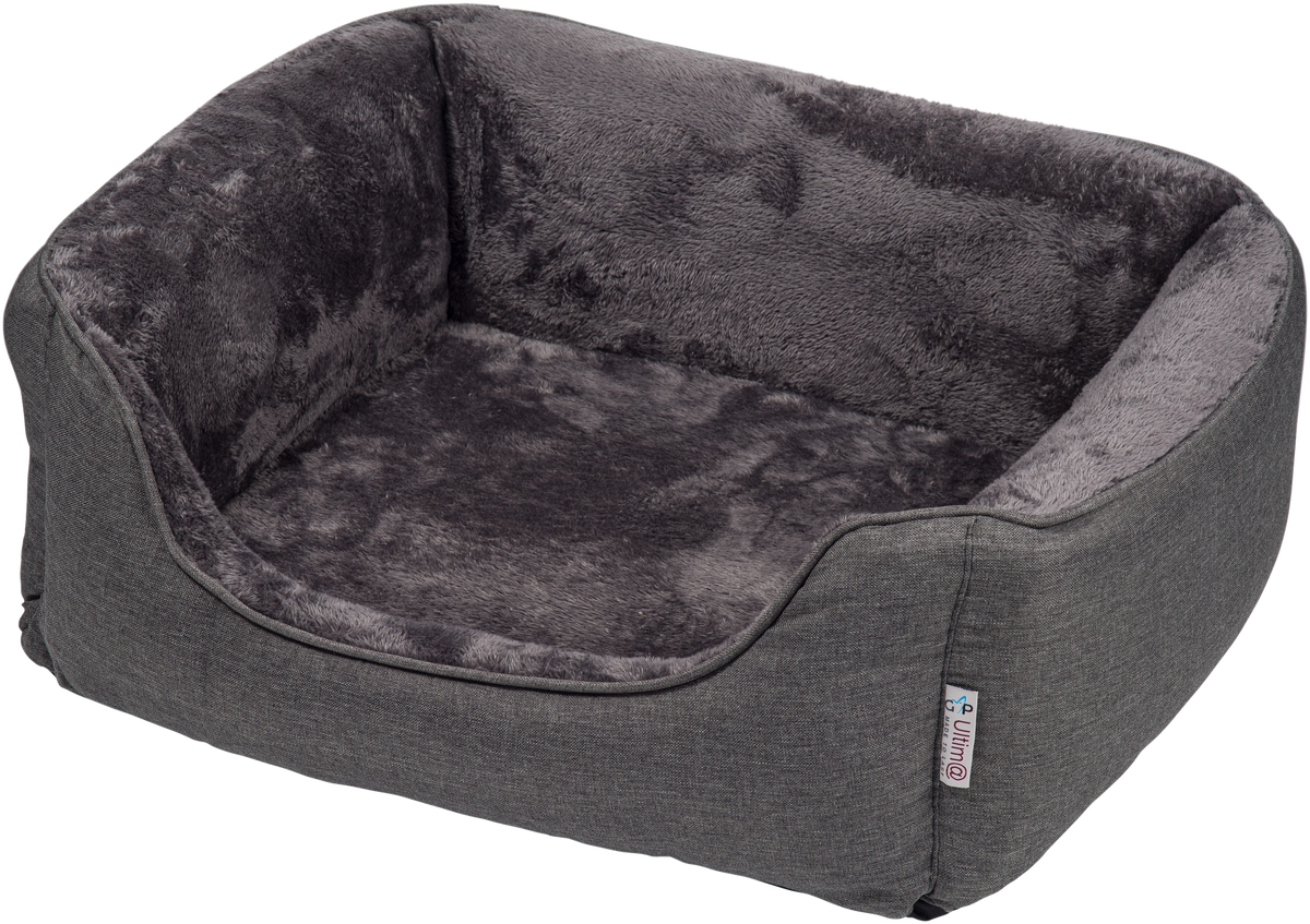 Loyal & Grey Orthopaedic Bolster Dog Bed, Grey