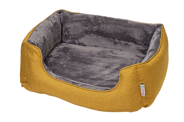 Loyal & Grey Orthopaedic Bolster Dog Bed, Mustard, transparent product photo
